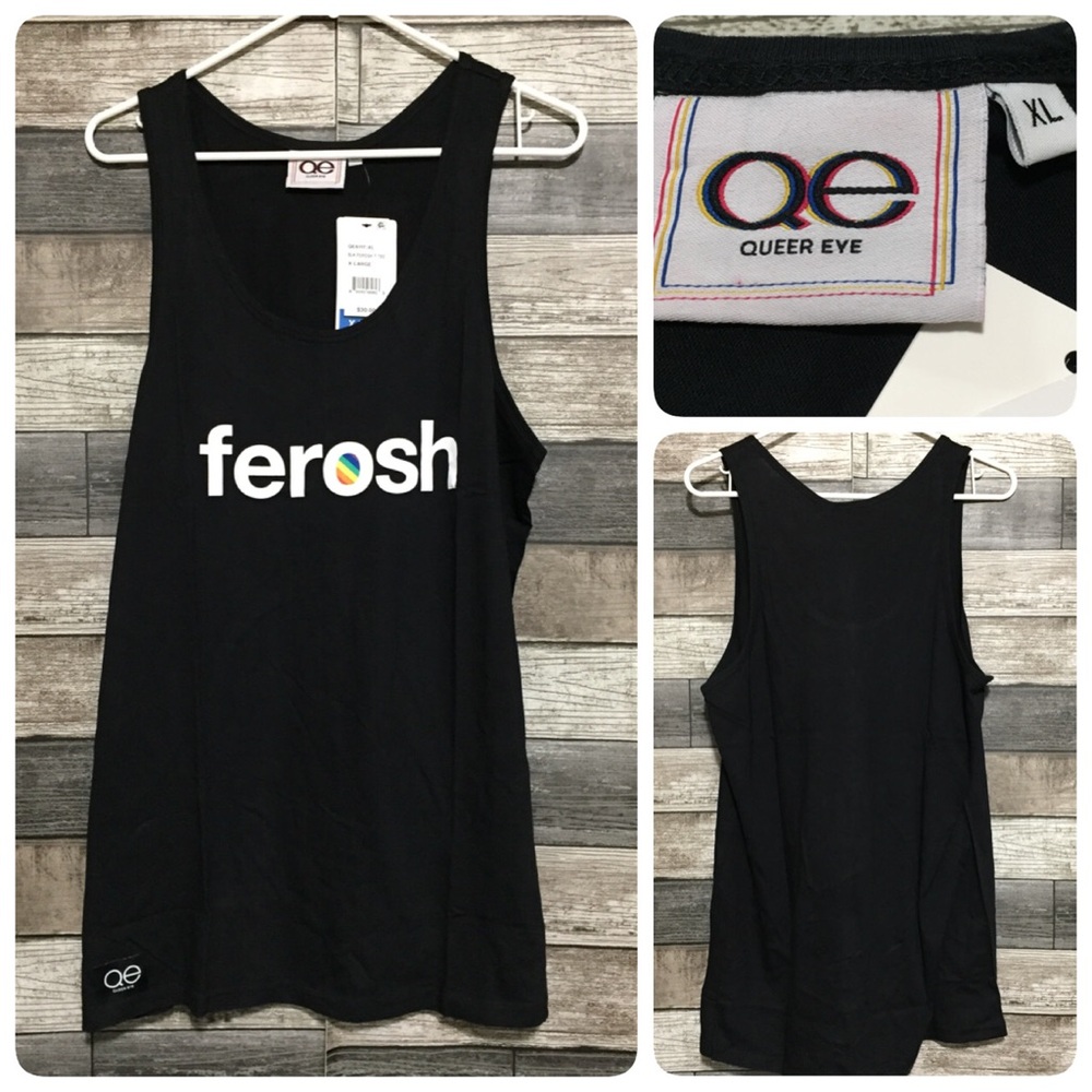 Queer Eye Ferosh Tank Top Men’s Size XL Black Pride Lightweight